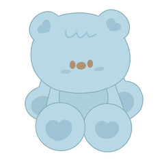 Cute blue bear
