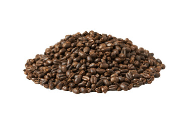 roasted black chocolate wheat malt grain barley isolated on white background