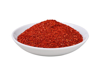 dry red pepper flake powder coarse isolated. Korean chili ground Gochugaru. Korean red pepper flake...