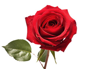 Red Rose on transparent background, PNG Format