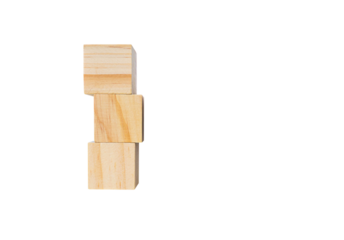 Wooden geometric shapes cube for conceptual design. Education game. isolated on a white background.PNG