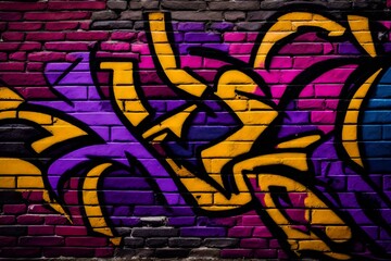 graffiti on a brick wall
