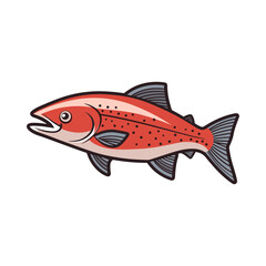 salmon isolated vector illustration