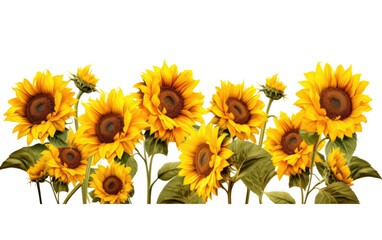  Sun Flower on transparent background, PNG Format