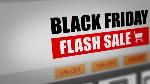 Animated Black Friday Flash Sale Banner, Fictitious Data Created Exclusively for This Concept Footage
