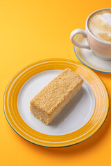 Napoleon dessert on a plate