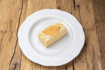 Napoleon dessert on a plate