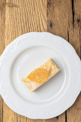 Napoleon dessert on a plate