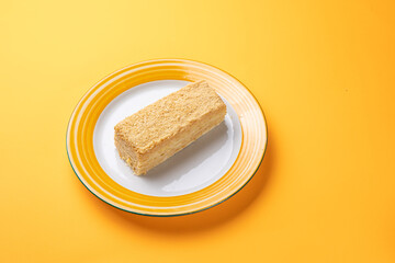Napoleon dessert on a plate