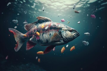 A Trash Fish's Tale in the Symphony of Pollution, Echoing the Urgency of Environmental Reckoning
