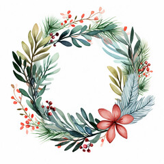 Watercolor Wreath, WildFlower Floral Wreaths, Greenery, Wedding Invitation and Christmas wreath.