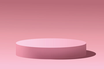 Pink podium background vector