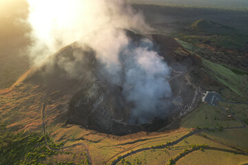 Masaya active volcano crater
