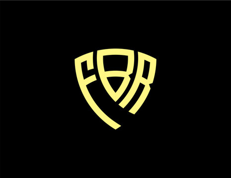 FBR creative letter shield logo design vector icon illustration