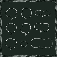 ゆるい手描きのペンで描いた吹き出し