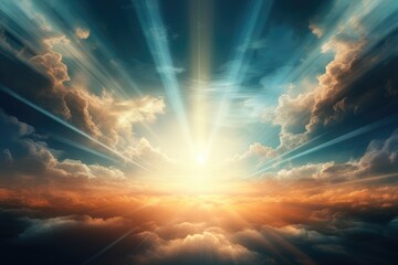 Fond de ciel lumineux et coloré