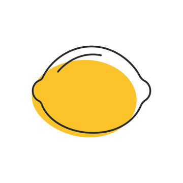 Lemon icon.  Fruit symbol vector.