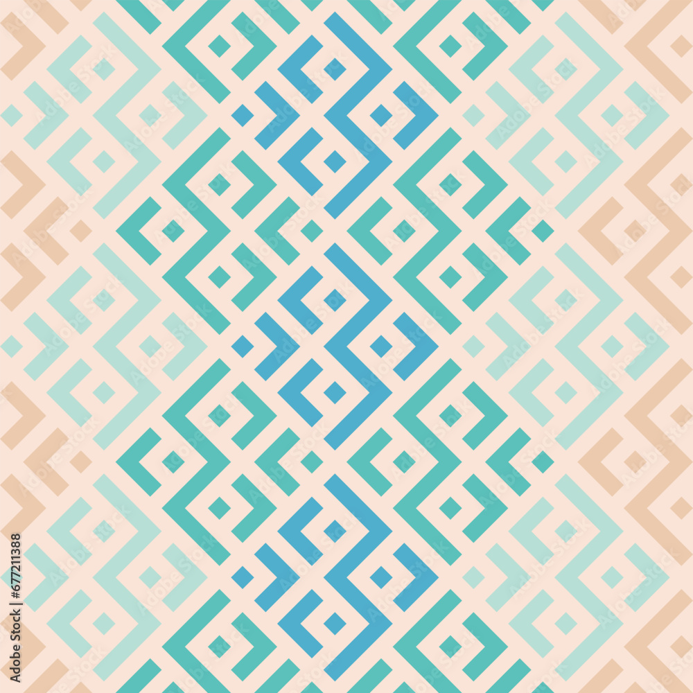 Wall mural abstract diamond shape background in pastel tones. seamless square geometric pattern. texture design