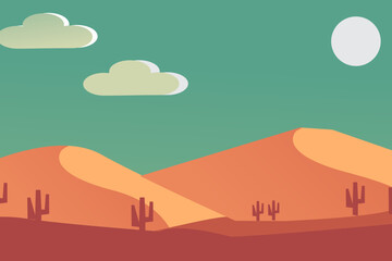 landscape with camels