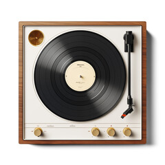 Record player with vinyl disc 