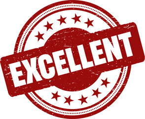 Excellent round red grunge stamp