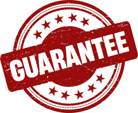 Guarantee round red grunge stamp