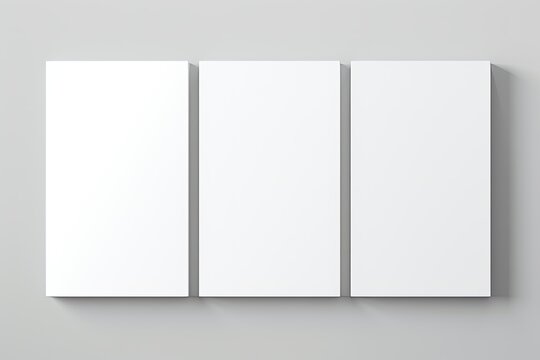 White gallery painting frame mockup