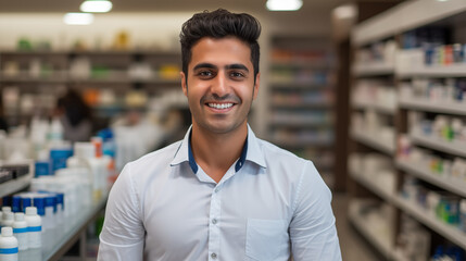 Obraz premium pharmacist in pharmacy