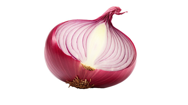 Onion isolated on transparent background, image with background removed, created with Generative Ai technology.