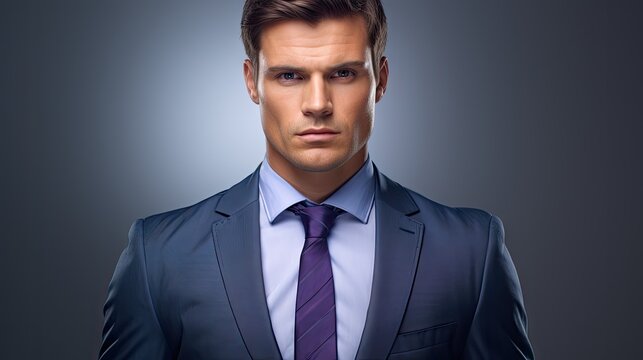  a man in a suit and tie is looking at the camera with a serious look on his face and a serious look on his face.  generative ai