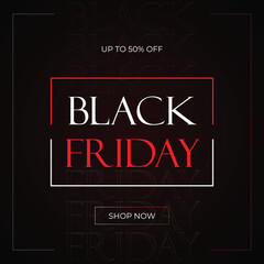 Vector black Friday sale social media post template