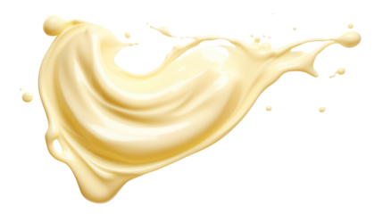 Delicious mayonnaise splash cut out