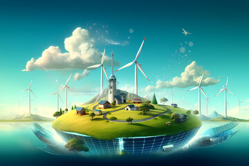 Concept island for renewable energies