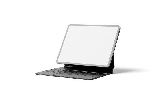 Blank iPad With Keyboard Mockup