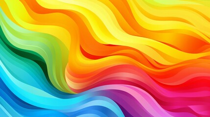Obraz premium rainbow pattern design background, copy space, 16:9