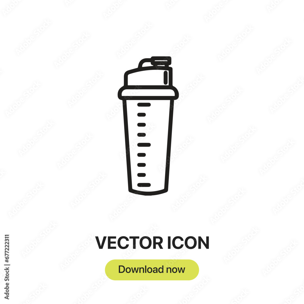 Aufkleber protein shake icon vector. linear-style sign for mobile concept and web design. protein shake symbol