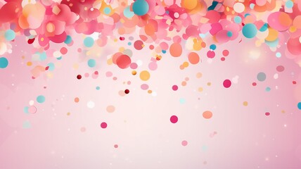 Confetti Shower and Joyful Celebration Background