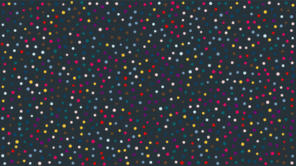 Abstract 16:9 background with different size colorful dots - 677223176