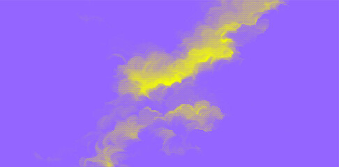 Fototapeta na wymiar Halftone Sky with Clouds. Duotone Abstract Background