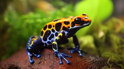 Obraz premium Pictures of adventures in the rainforest Hikers encounter plants, animals, wild people, and mysteries.