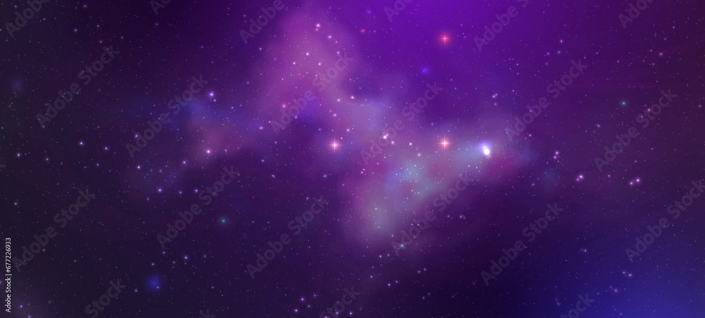 Canvas Prints space vector background with realistic nebula and shining stars. magic colorful galaxy with stardust