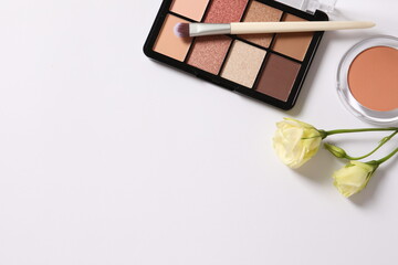 decorative cosmetics with flowers