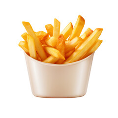 French fries, junk food, fattening on transparent background PNG