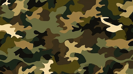 Fototapeta premium Camouflage pattern cloth texture background for hunting or fishing and Military clothes, illustration
