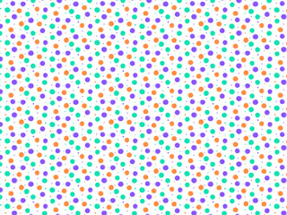 Hand-drawn polka dots colorful background pattern
