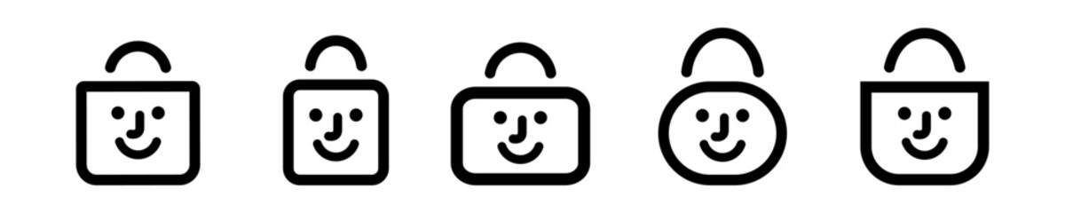 Child lock smile minimalistic icon. Kid lock symbol vector