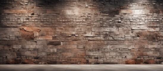 The background of the wall showcased a distinctive pattern and texture featuring a unique combination of concrete stone and brick which beautifully enhanced the architectural structure The  - obrazy, fototapety, plakaty