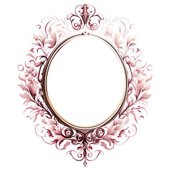 Vintage frame with floral ornaments in Victorian style. - obrazy, fototapety, plakaty