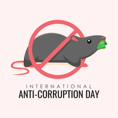 Fototapeta premium international anti corruption day post template vector
