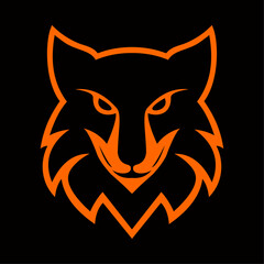 head of a wolf logo design 